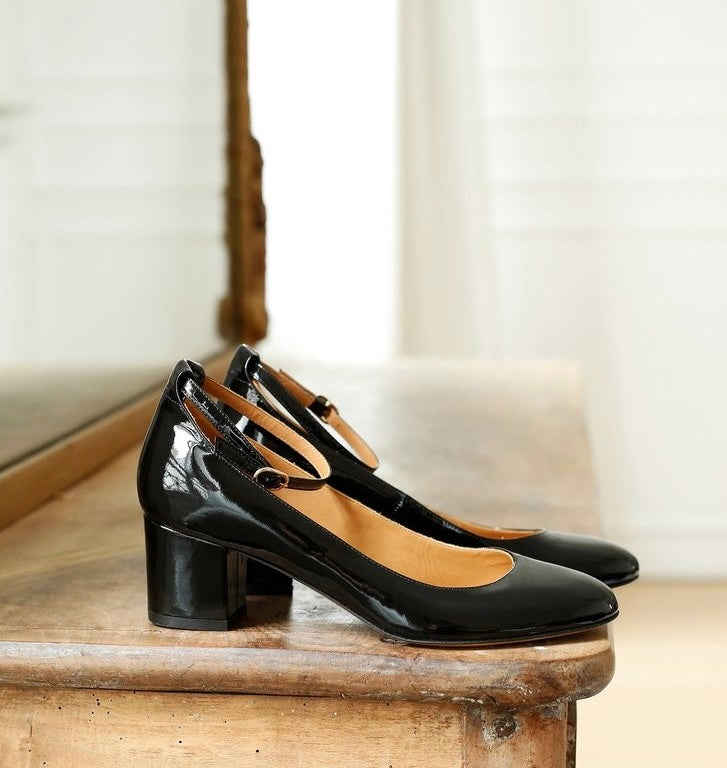 Belmonde couro verniz genuíno